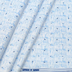 Shirt Fabric Raymond Blended Printed Colour Light Blue