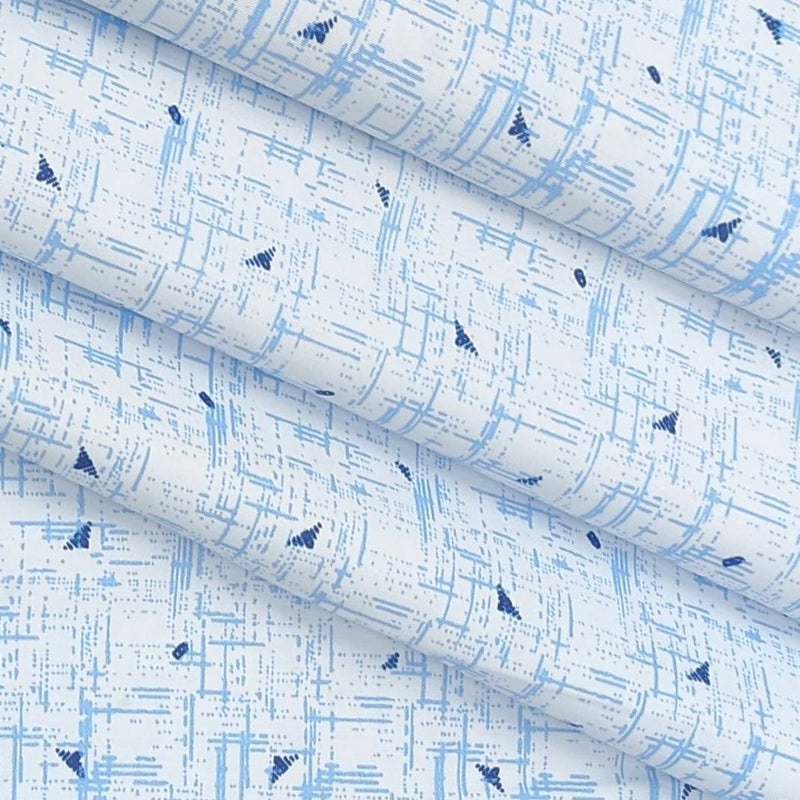 Shirt Fabric Raymond Blended Printed Colour Light Blue