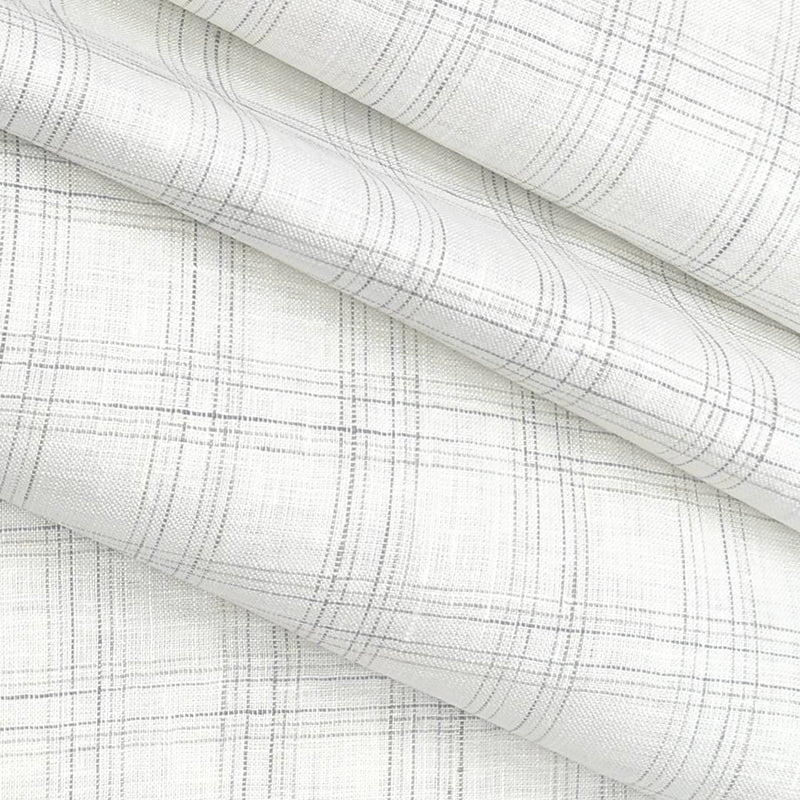 Shirt Fabric Linen Club Pure Linen 80 Lea Broad Checks colour Grey