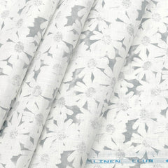 Shirt Fabric Linen Club Pure Linen 80 Lea Printed colour Light Grey