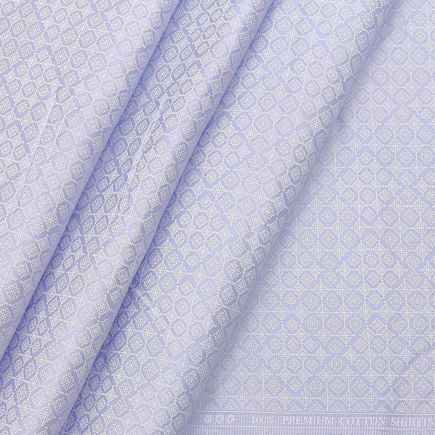 Shirt Fabric ManTire Giza Cotton Printed Colour Purple Blue