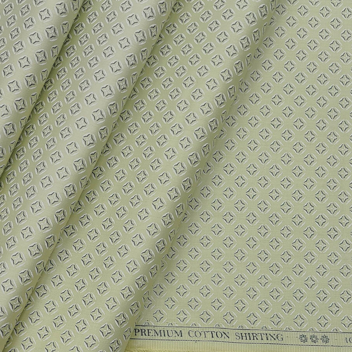 Shirt Fabric ManTire Giza Cotton Printed Colour Lizard Green