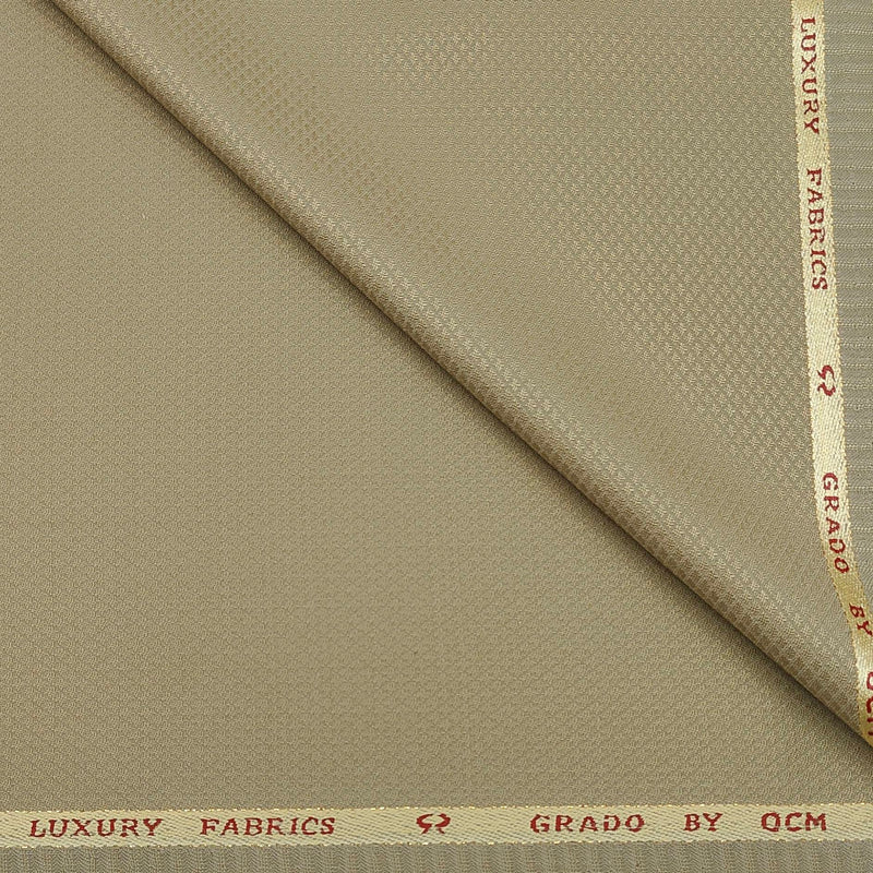 Trouser Fabric OCM 100s Wool Blended Dotted Colour Camel