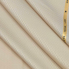 Trouser Fabric OCM 100s Wool Blended Dotted Colour Cream