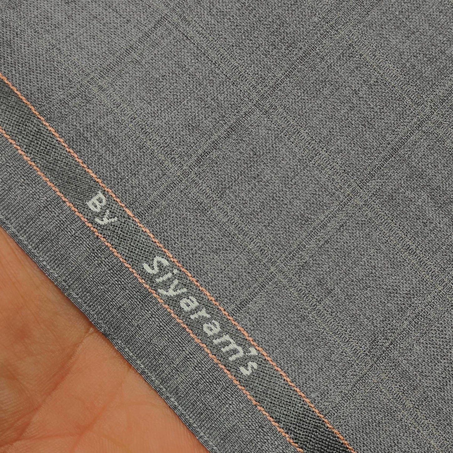 Trouser Fabric Siyaram PV Mild Check Colour Ash Grey