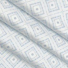 Shirt Fabric ManTire Giza Cotton Printed Colour Powder Blue