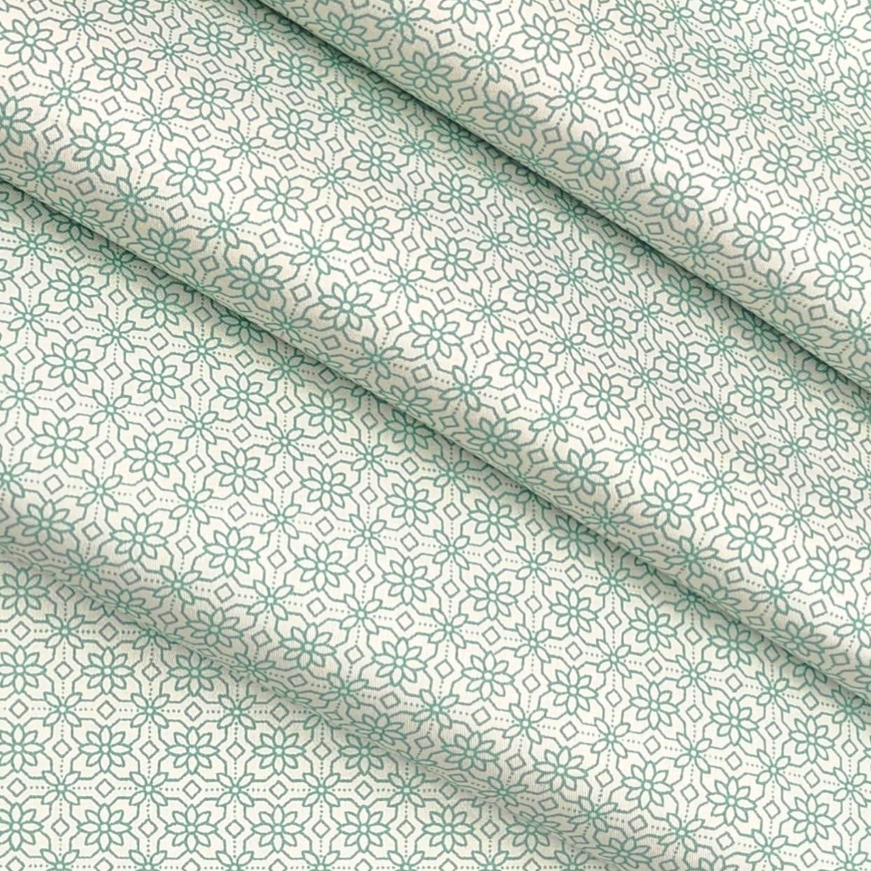 Shirt Fabric ManTire Giza Cotton Printed Colour Pine Green