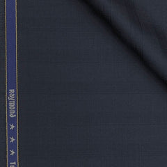 Trouser Fabric Raymond 52% 90s Wool Blended check Colour Dark Blue