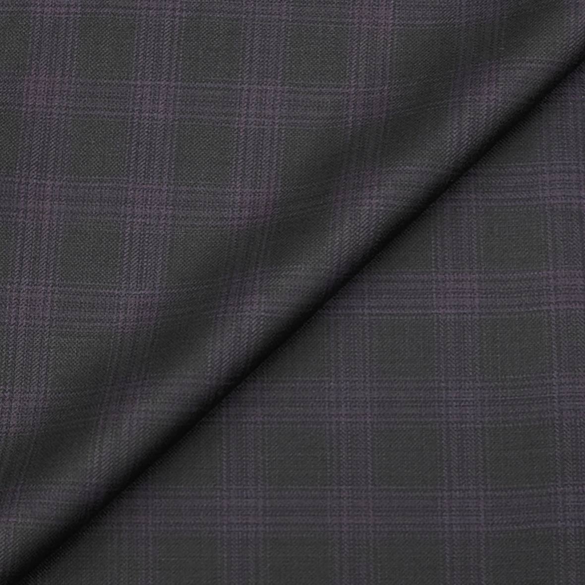 Trouser Fabric Raymond Finest Wool Blended check Colour Wine n Black
