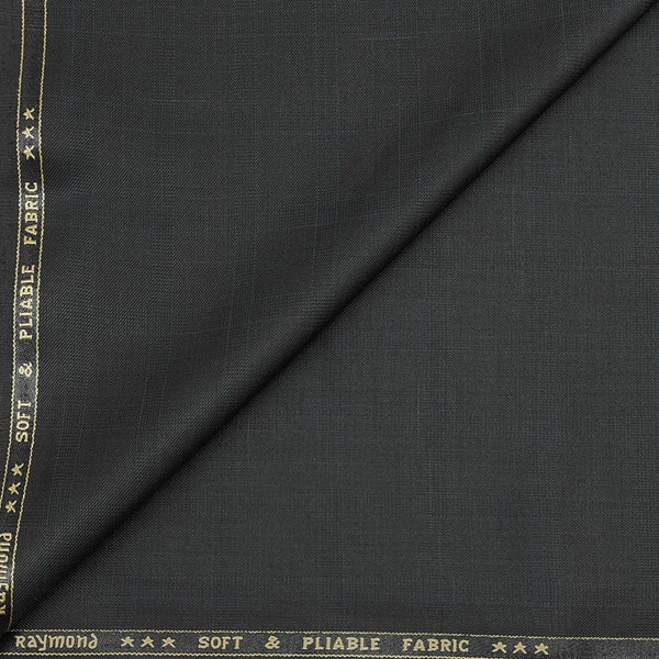 Trouser Fabric Raymond PV Dull Check Color Greenish Black