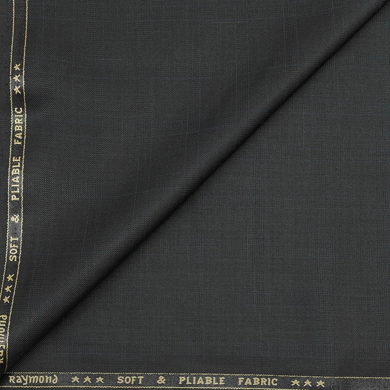 Trouser Fabric Raymond PV Dull Check Color Greenish Black