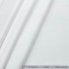 Shirt Fabric Soktas Premium Giza Cotton Jacquard Colour Pearl White