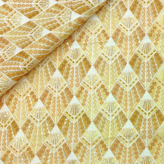 Kurta Fabric ManTire Designer Silk Embroidery Colour Gentle Golden