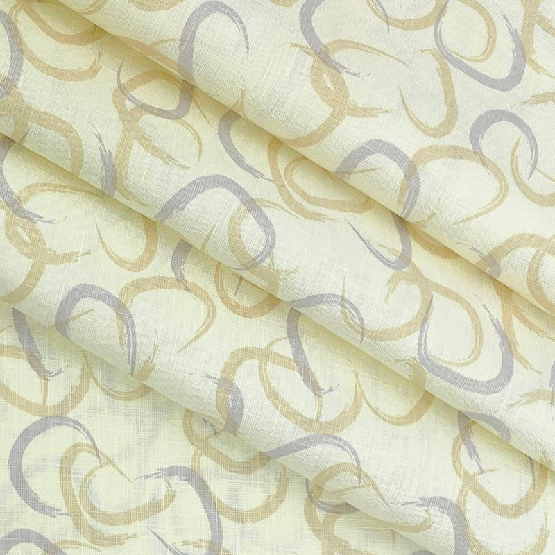 Shirt Fabric Linen Club Linen Blended Printed Colour Parmesean Yellow