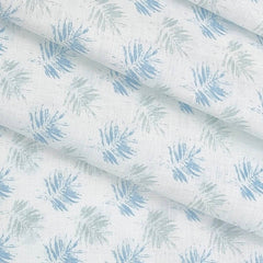 Shirt Fabric Linen Club Linen Blended Printed Colour Powder Blue