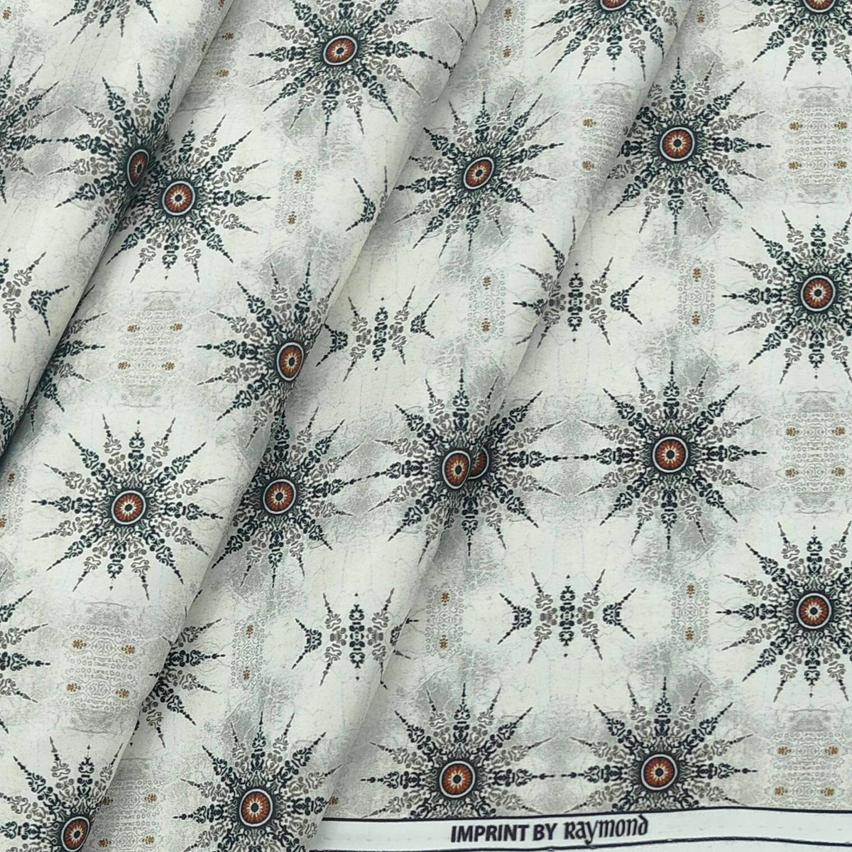 Shirt Fabric Raymond Polished Cotton Digital Printed Colour Elaichi Green