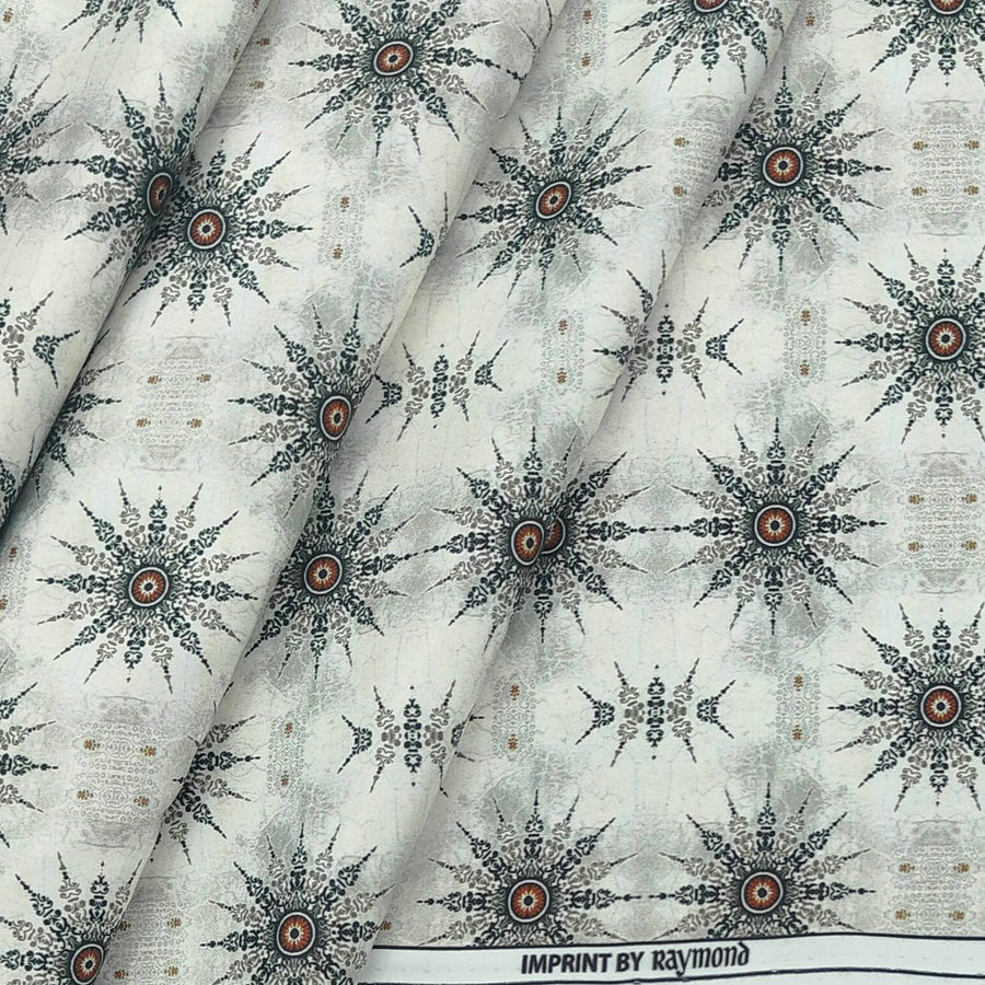 Shirt Fabric Raymond Polished Cotton Digital Printed Colour Elaichi Green