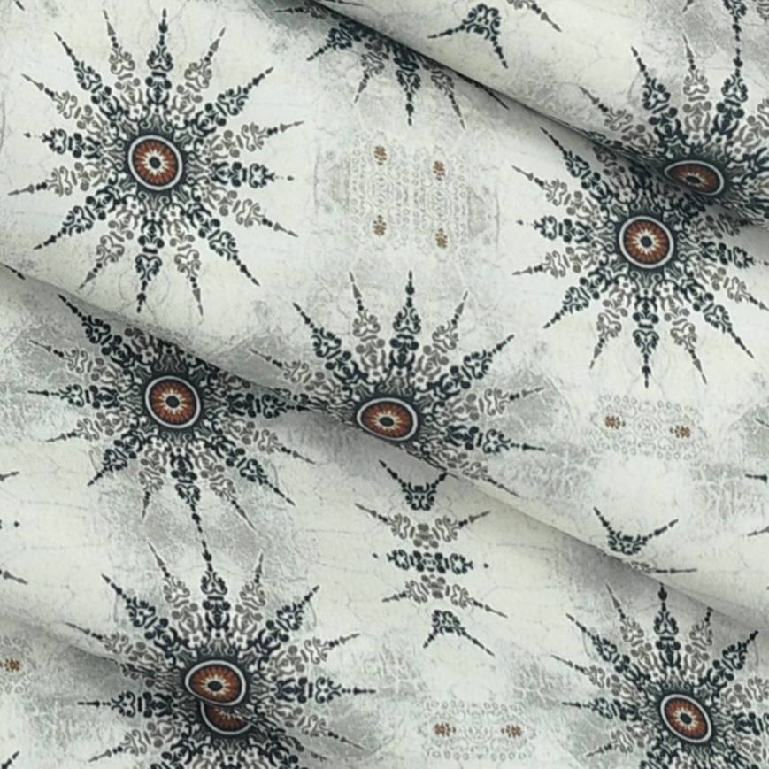 Shirt Fabric Raymond Polished Cotton Digital Printed Colour Elaichi Green