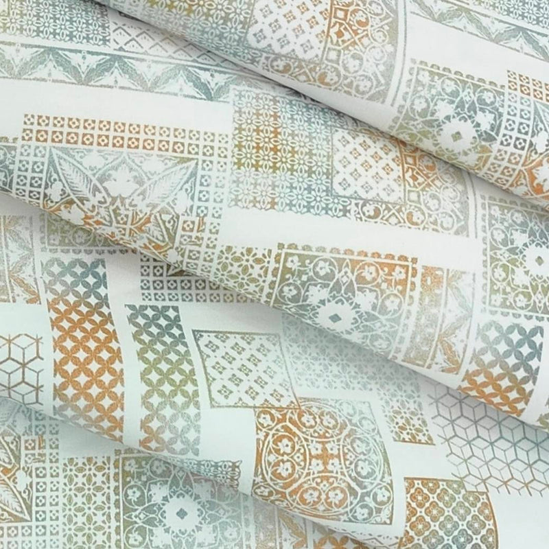 Shirt Fabric Raymond Blended Printed Colour Rusty Green