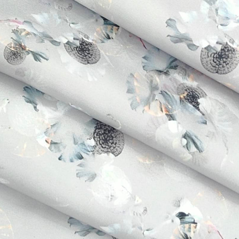 Shirt Fabric Raymond Polished Cotton Digital Printed Colour Grey