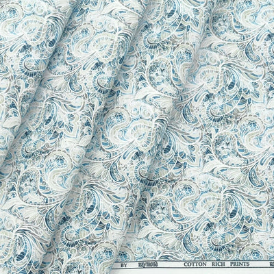 Shirt Fabric Raymond Blended Digital Printed Colour Mint Green