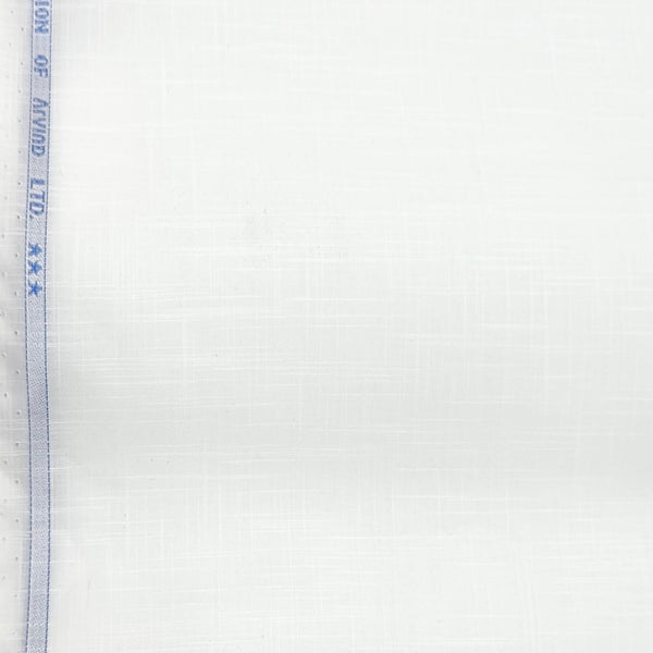 Kurta pajama Fabric Arvind Stiff Pure Cotton Slub White