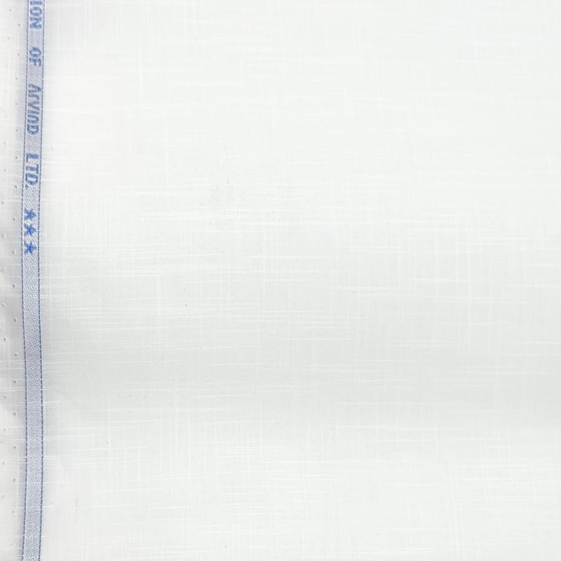 Kurta pajama Fabric Arvind Stiff Pure Cotton Slub White