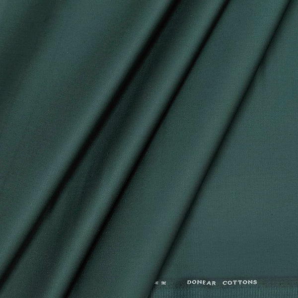 Trouser Fabric Donear Fine Pure Cotton Plain Colour Bottle Green