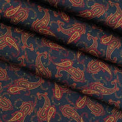 Shirt Fabric Raymond Giza Cotton Digital Printed Colour Black N Golden