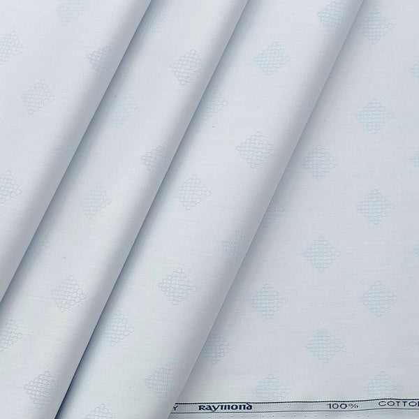Shirt Fabric Raymond Premium 100% Cotton Jacquard Colour Water Blue