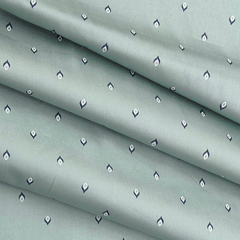 Shirt Fabric Raymond Premium 100% Cotton Printed Colour Viridian Green