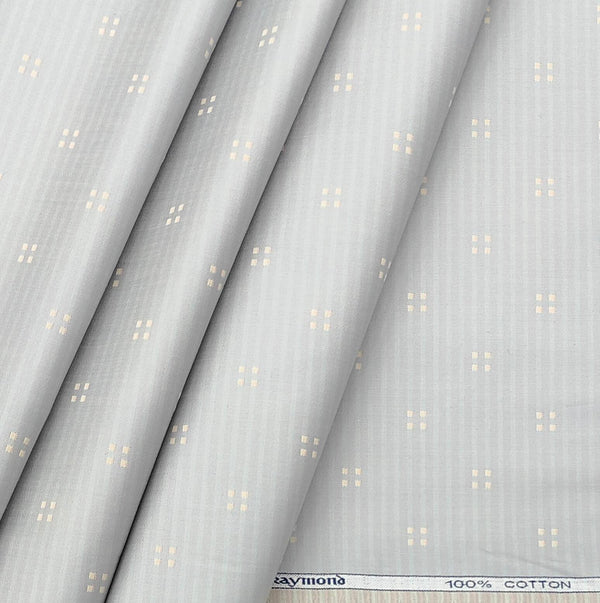 Shirt Fabric Raymond Premium 100% Cotton Jacquard Colour Rusty Brown