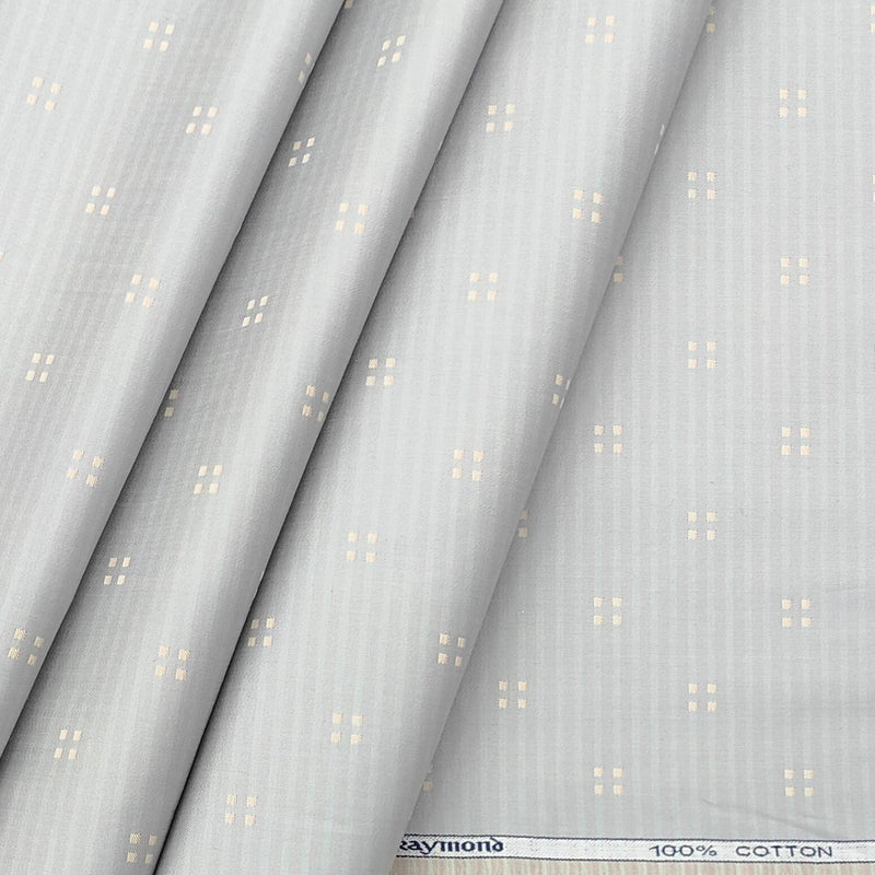 Shirt Fabric Raymond Premium 100% Cotton Jacquard Colour Rusty Brown