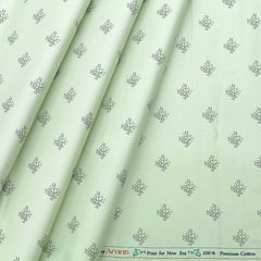 Shirt Fabric Arvind Giza Cotton Printed Colour Hill Green