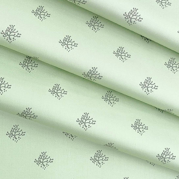 Shirt Fabric Arvind Giza Cotton Printed Colour Hill Green