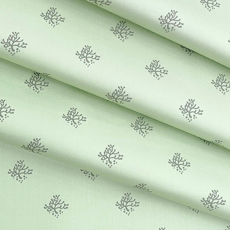 Shirt Fabric Arvind Giza Cotton Printed Colour Hill Green