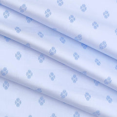 Shirt Fabric Arvind Giza Cotton Printed Colour Powder Blue