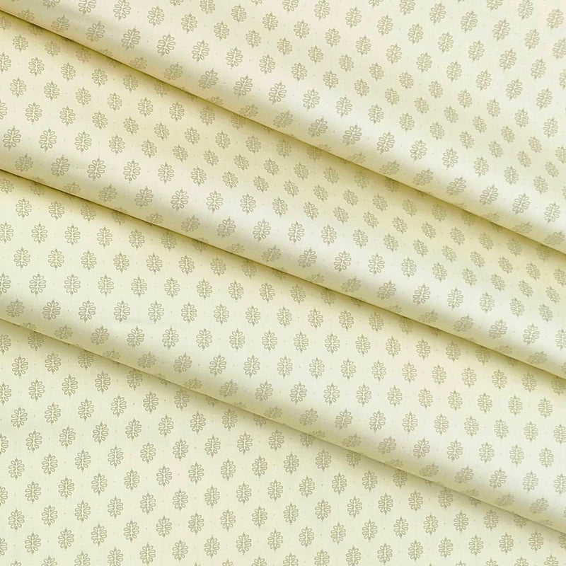 Shirt Fabric Arvind Giza Cotton Printed Colour Light Yellow