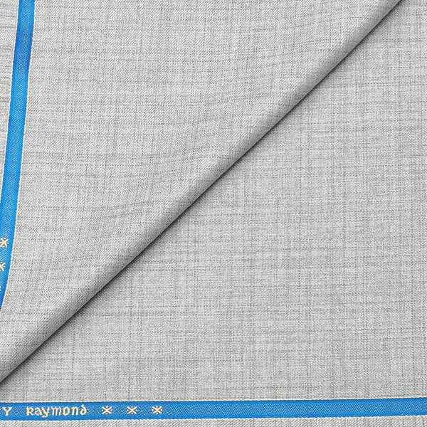 Trouser Fabric Raymond Polyester Viscose Check Color Silver Grey
