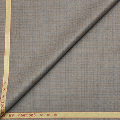 Trouser Fabric Raymond Polyester Viscose Check Color Dessert Brown