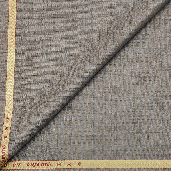 Trouser Fabric Raymond Polyester Viscose Check Color Dessert Brown