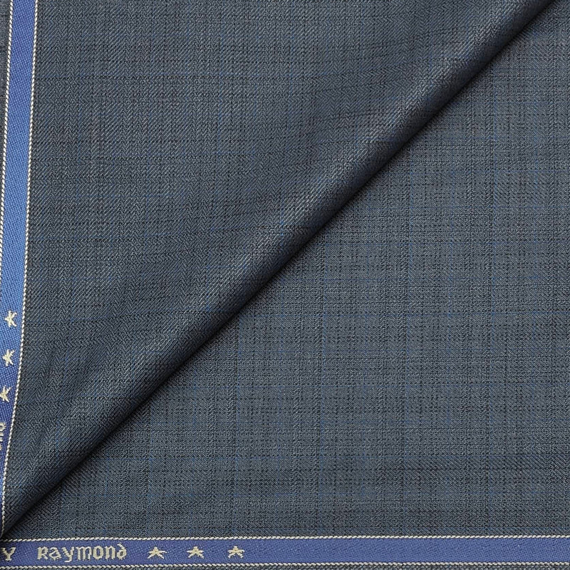 Trouser Fabric Raymond Polyester Viscose Check Color Hill Grey