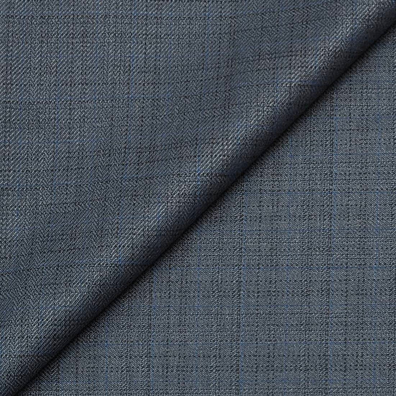 Trouser Fabric Raymond Polyester Viscose Check Color Hill Grey