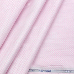 Shirt Fabric Raymond 100% Cotton Dobby Colour Baby Pink