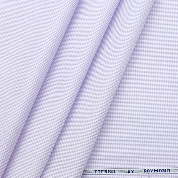 Shirt Fabric Raymond Premium 100% Cotton Pin Check Colour Lavender