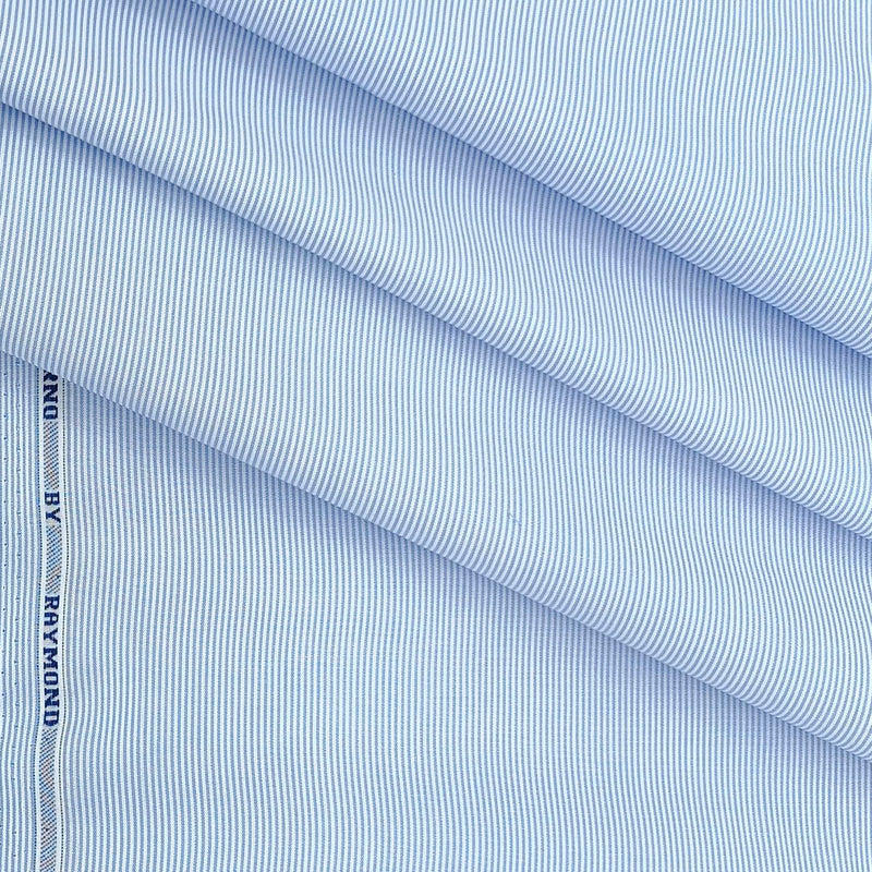 Shirt Fabric Raymond Premium 100% Cotton Pin Lining Colour Light blue