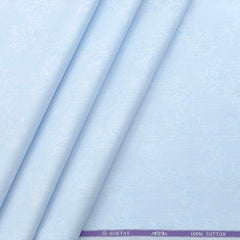 Shirt Fabric Soktas Premium Giza Cotton Jacquard Colour Water Blue