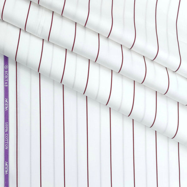 Shirt Fabric Soktas Premium Giza Cotton Broad Lining Colour White