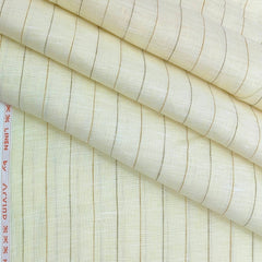 Shirt Fabric Arvind Pure Linen 60 Lea Lining colour Mild Yellow