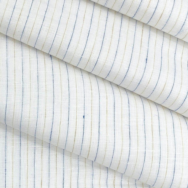 Shirt Fabric Arvind Pure Linen 60 Lea Lining colour Blue n Yellow